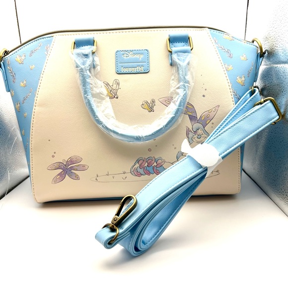 NWT Loungefly Alice in Wonderland Handbag Crossbody Blue White Kawaii Disney - Picture 3 of 4